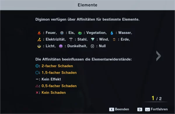 Digimon Story: Time Stranger - Alle Werte eines Digimons erklärt - Die Elemente